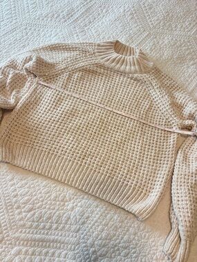 Altar’d State XS Cozy Cream Waffle Knit Sweater